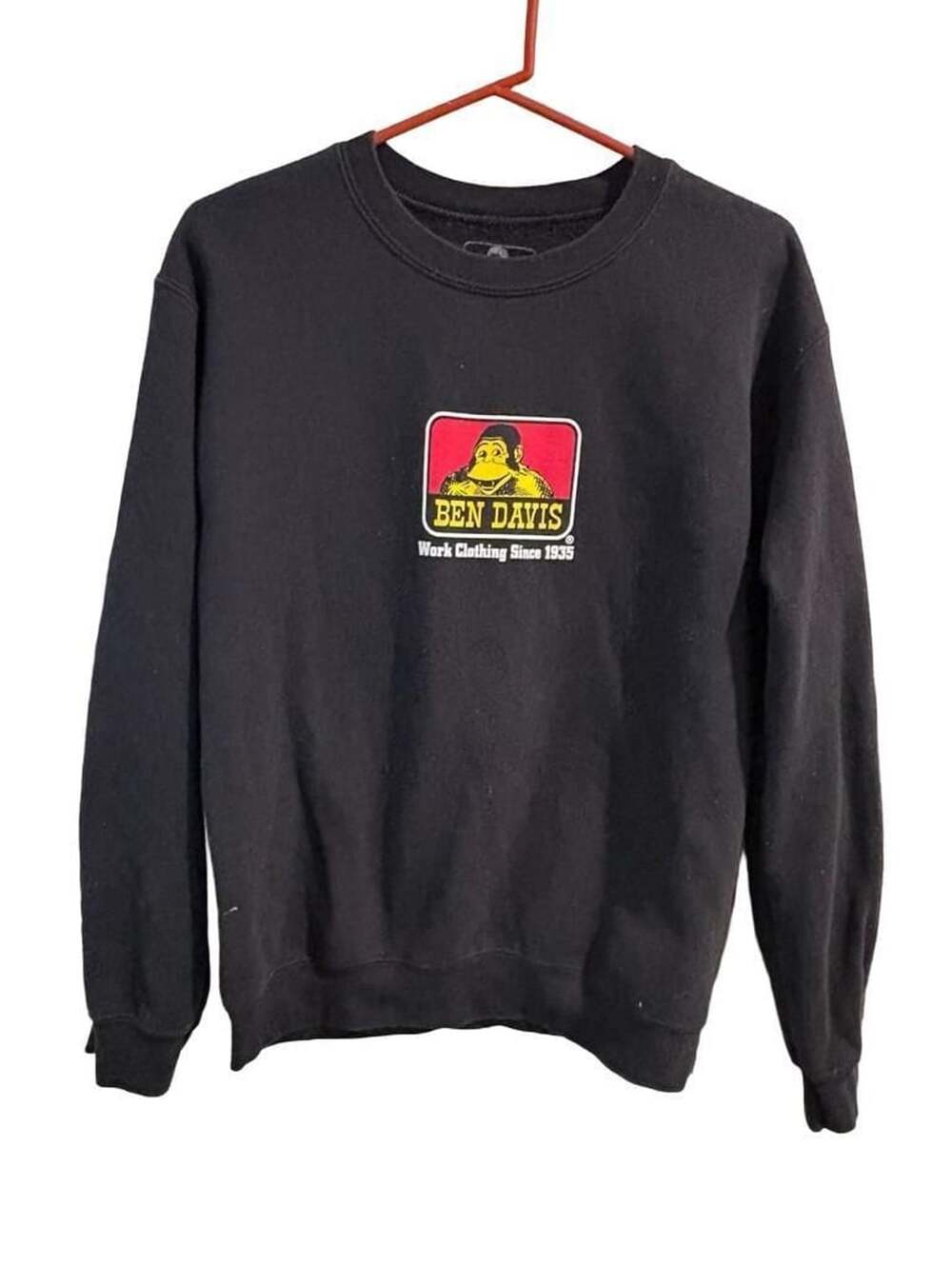 Ben Davis Sweatshirt Size S Black Gorilla Logo Crewneck Pullover